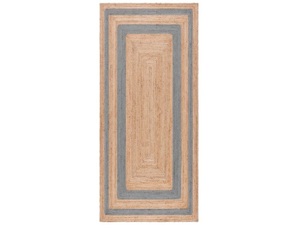 Χαλί Γιούτα Ορθογώνιο Γκρι Ριγέ Βαμβακερό Γαρύφαλλο | Γαρύφαλλο - Λευκά Είδη